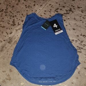 Sky Blue Relaxed Sleeveless Tank Top